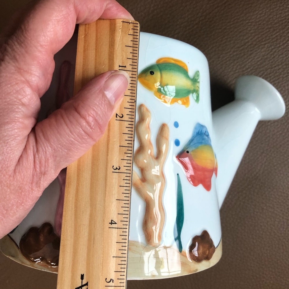 🐟🐠🐡 Coastal Themed Decorative Watering Can 🐡🐠🐟 - Picture 5 of 5